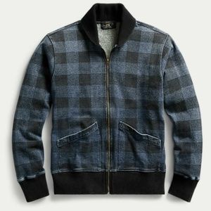 $345 RRL Ralph Lauren Plaid Fleece Jacket
